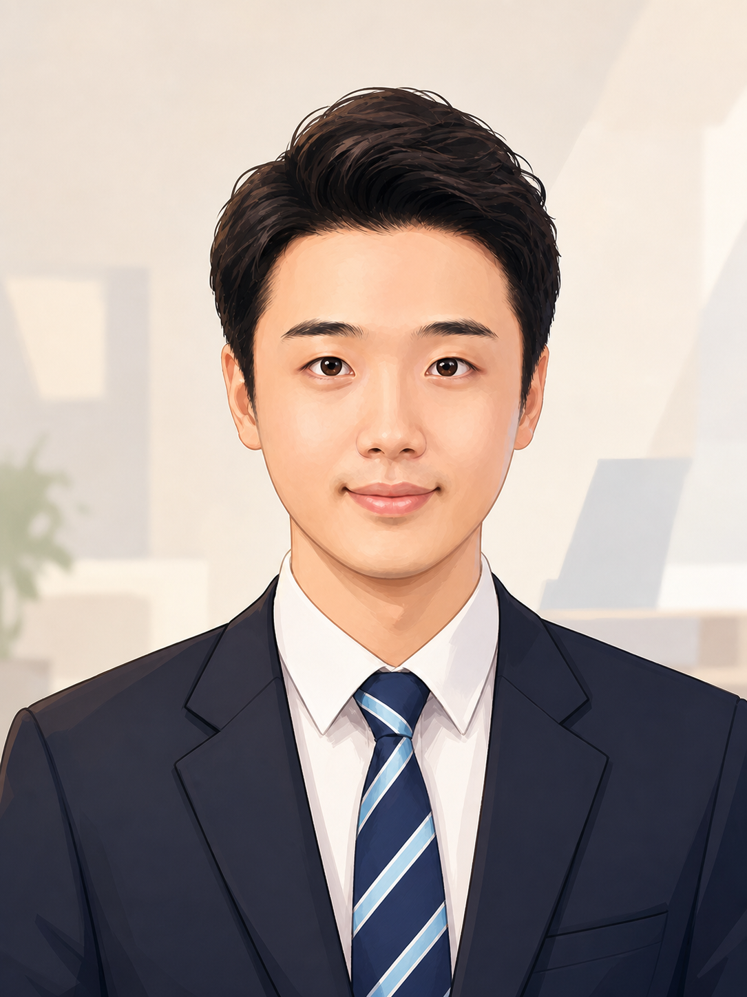 노신우 2D 프로필 일러스트